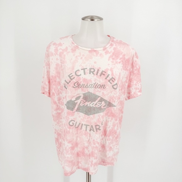 Fender Pink Tie-Dye Short Sleeve Tee - Picture 1 of 3